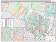 Bergen-Passaic Wall Map Premium Style